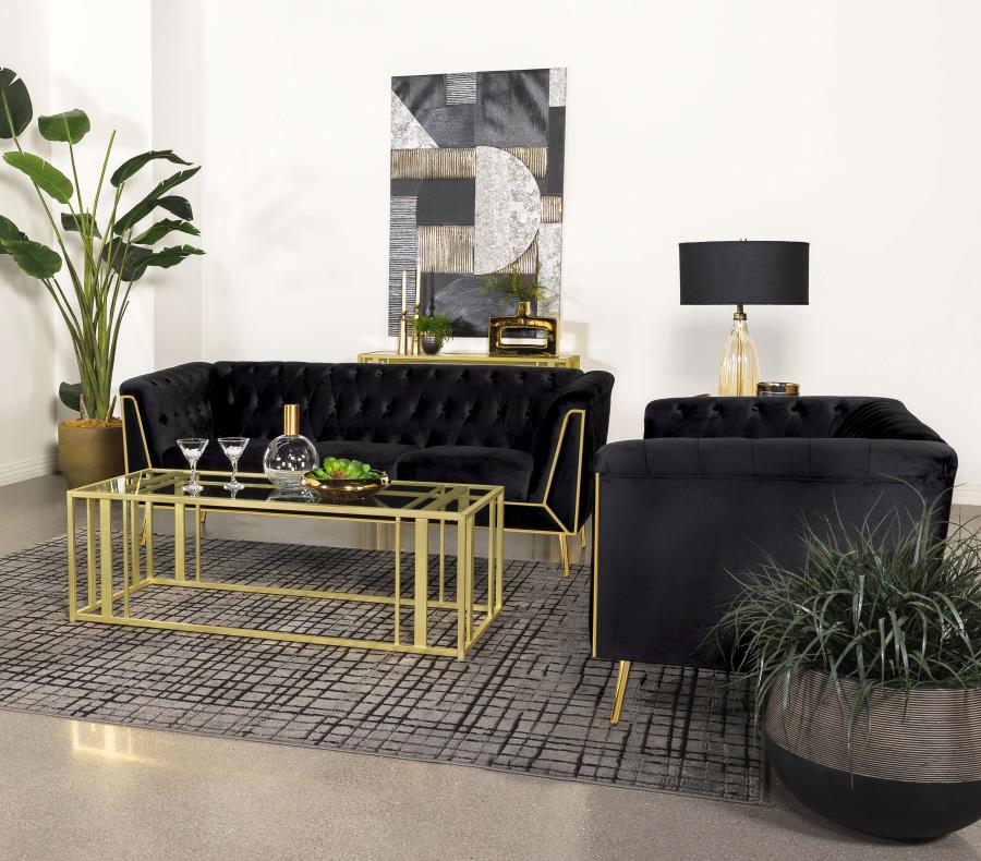 Adri Gold Coffee Table - furniture place usa