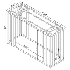 Adri Gold Sofa Table - furniture place usa