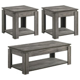 Donal Grey 3 Pc Coffee Table Set - furniture place usa
