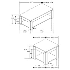 Donal Grey 3 Pc Coffee Table Set - furniture place usa