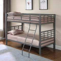 Fairfax Grey Twin / Twin Bunk Bed - furniture place usa