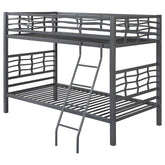 Fairfax Grey Twin / Twin Bunk Bed - furniture place usa
