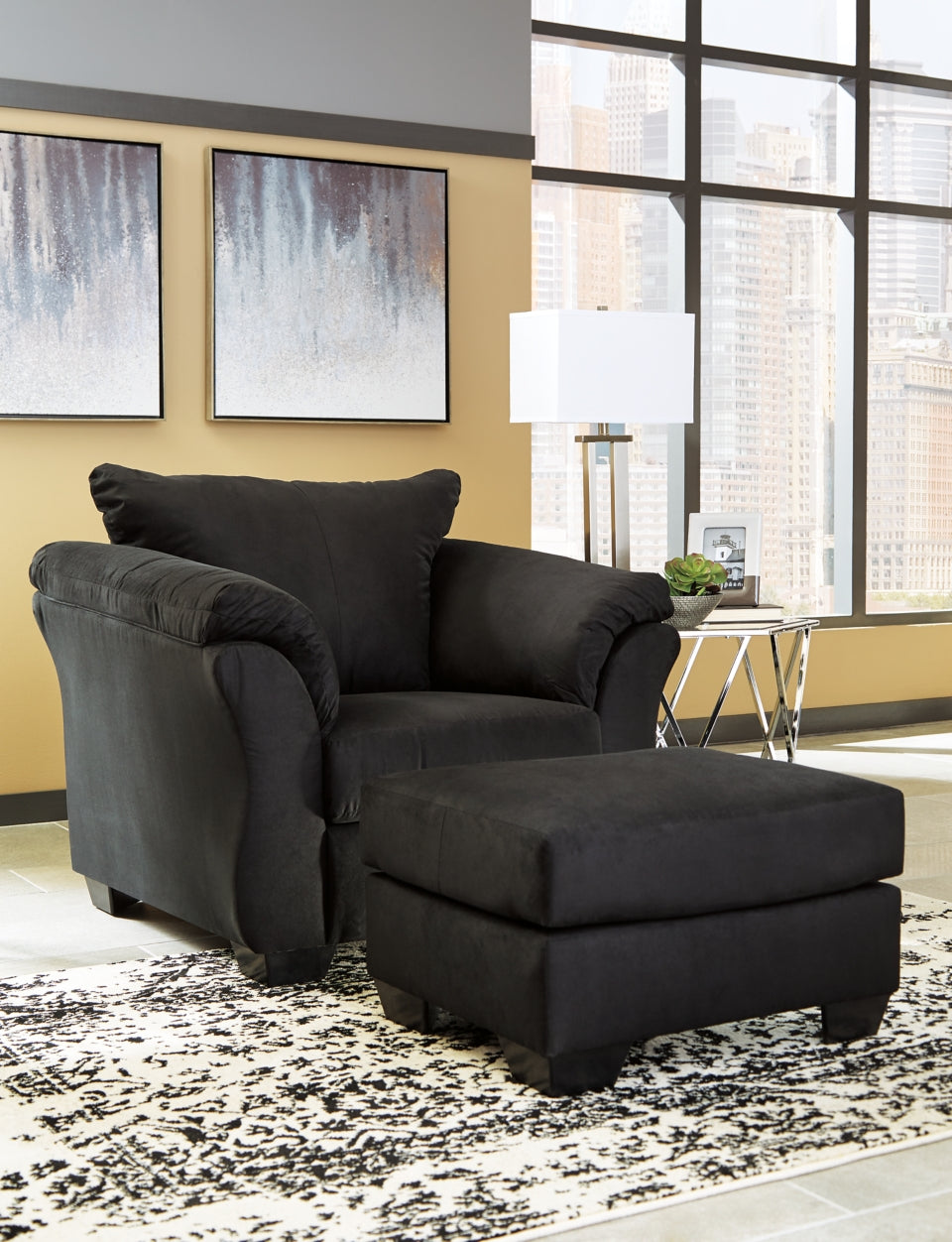 Darcy Ottoman - furniture place usa
