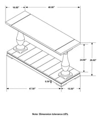 Walden Brown Sofa Table - furniture place usa