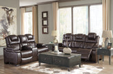 Warnerton Power Reclining Sofa and Loveseat - furniture place usa