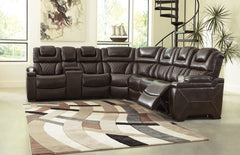 Warnerton 3-Piece Sectional with Recliner - furniture place usa