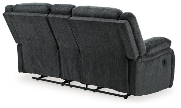Draycoll Reclining Loveseat with Console - furniture place usa