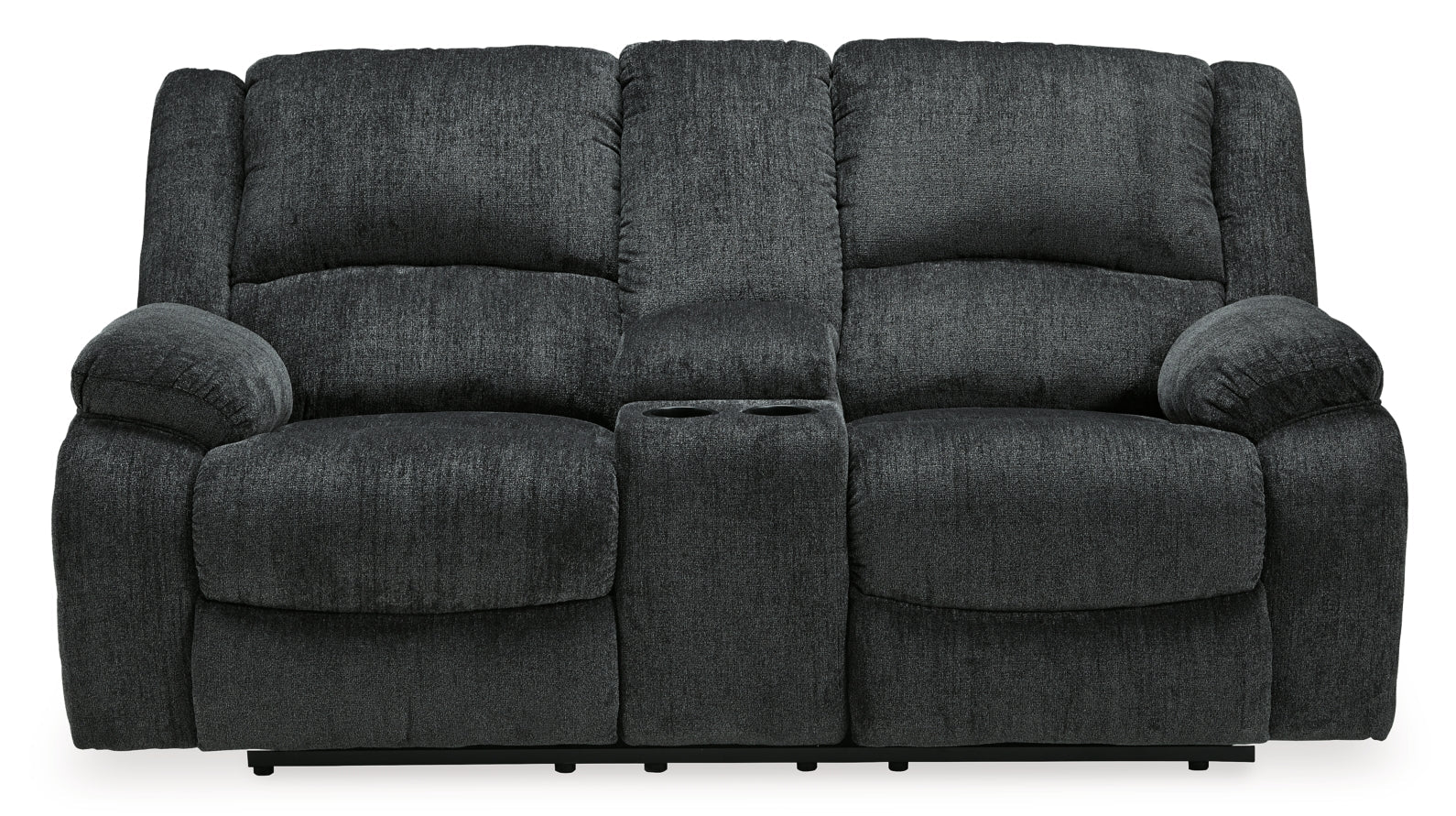 Draycoll Power Reclining Loveseat with Console - furniture place usa