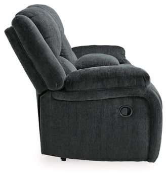 Draycoll Reclining Loveseat with Console - furniture place usa