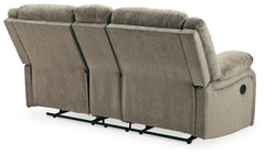 Draycoll Reclining Loveseat with Console - furniture place usa
