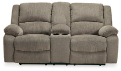 Draycoll Power Reclining Loveseat with Console - furniture place usa