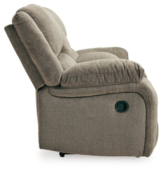 Draycoll Reclining Loveseat with Console - furniture place usa