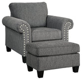 Agleno Chair and Ottoman - furniture place usa