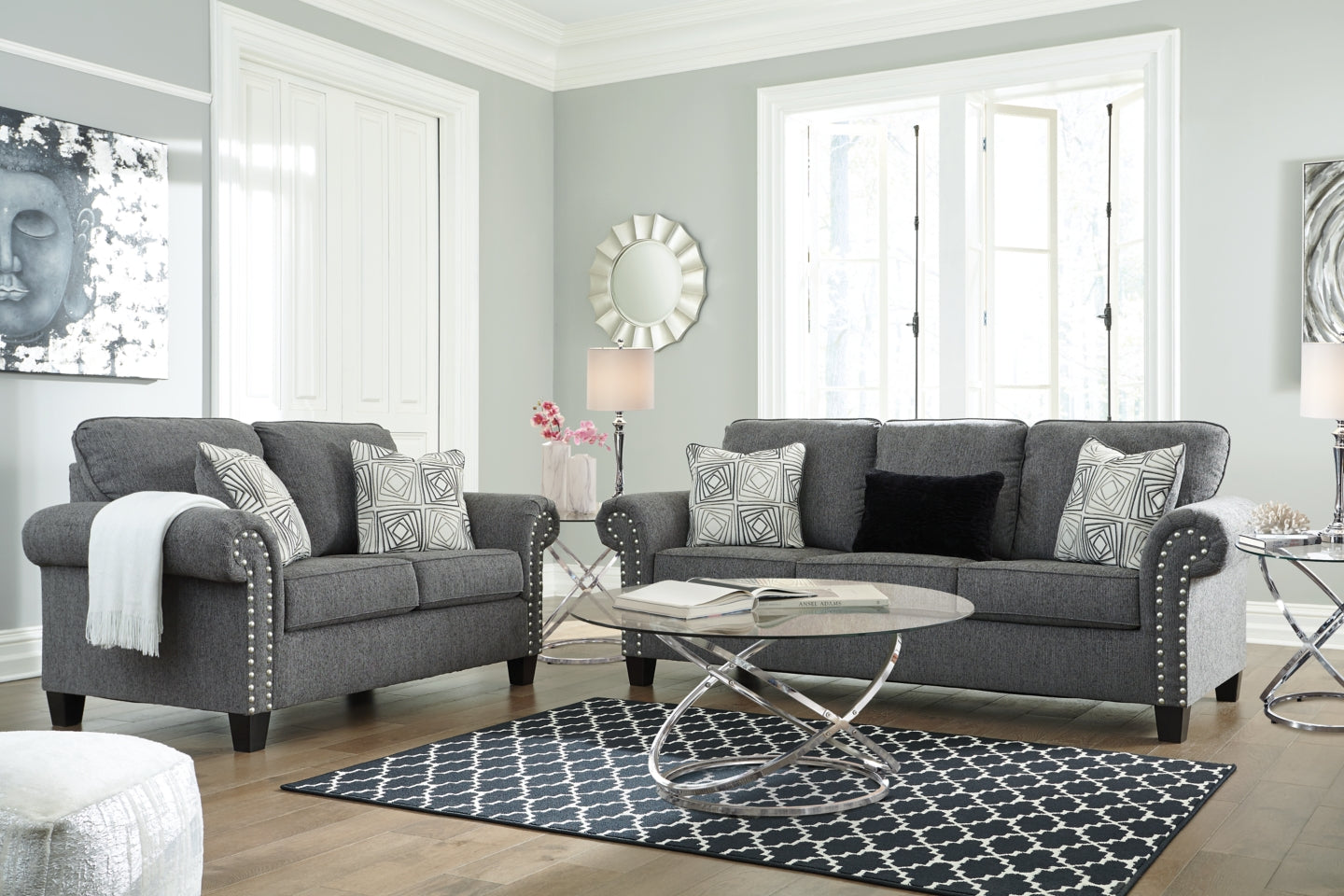 Agleno Sofa and Loveseat - furniture place usa