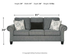 Agleno Sofa and Loveseat - furniture place usa