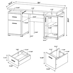 Tracy Brown Computer Desk - furniture place usa