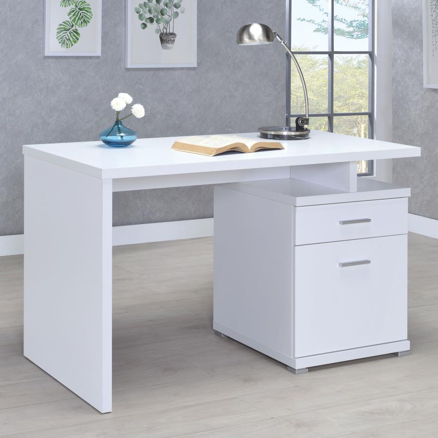 Irving White Computer Desk - furniture place usa
