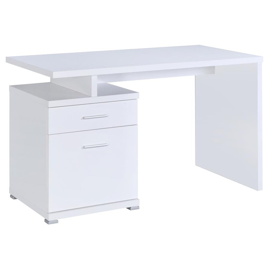 Irving White Computer Desk - furniture place usa