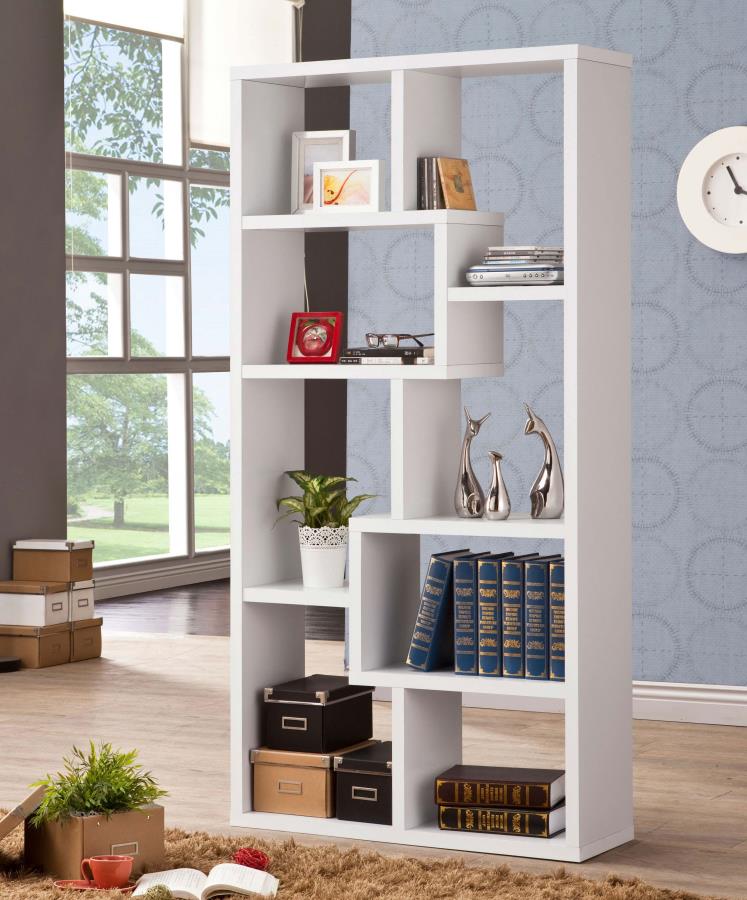 Theo White Bookcase - furniture place usa