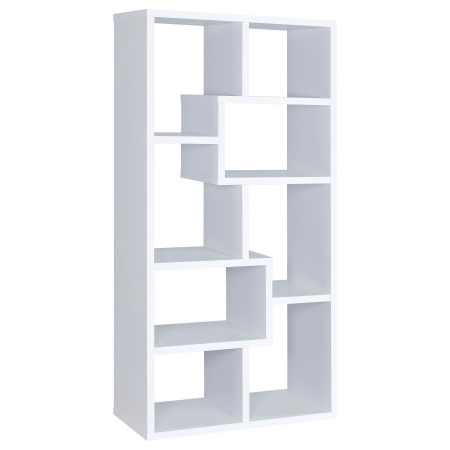 Theo White Bookcase - furniture place usa