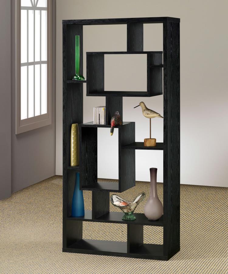 Linbrook Black Bookcase - furniture place usa