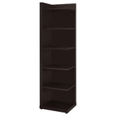 Pinckard Brown Corner Bookcase - furniture place usa