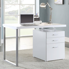 Brennan White Computer Desk - furniture place usa
