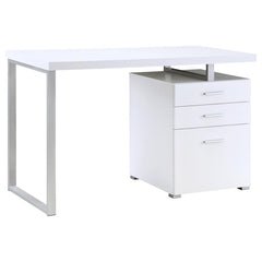 Brennan White Computer Desk - furniture place usa