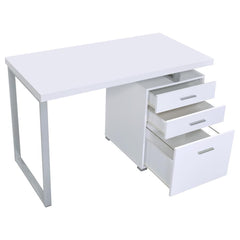 Brennan White Computer Desk - furniture place usa