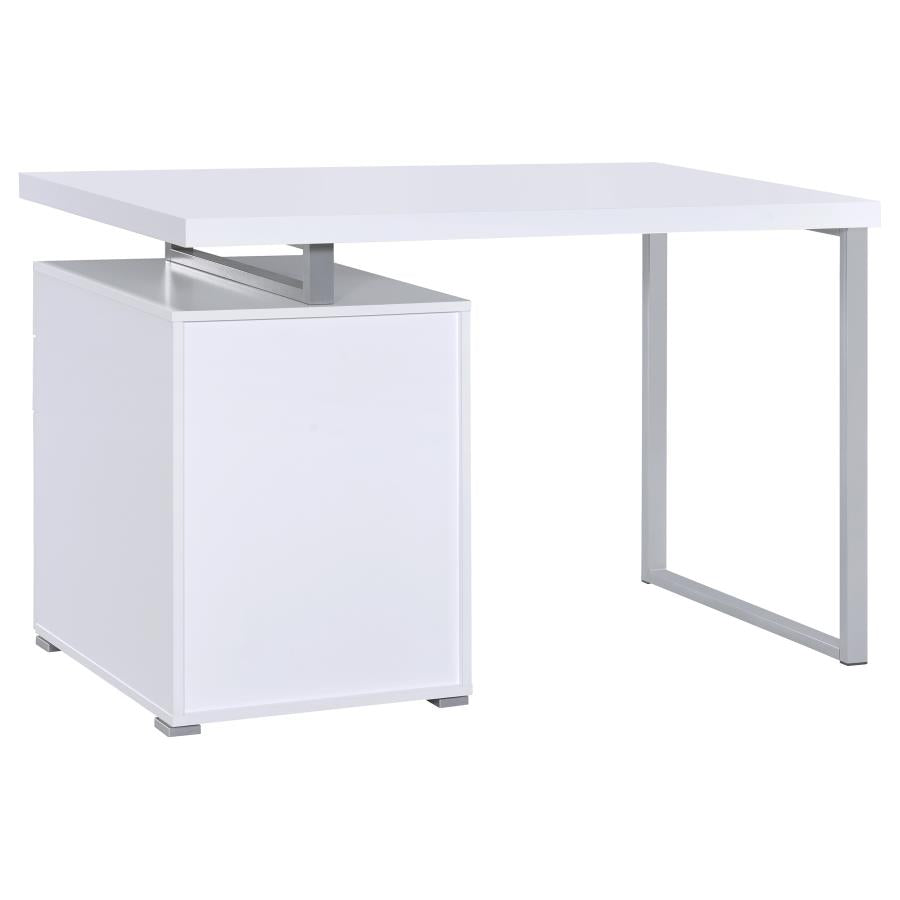 Brennan White Computer Desk - furniture place usa