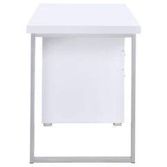 Brennan White Computer Desk - furniture place usa