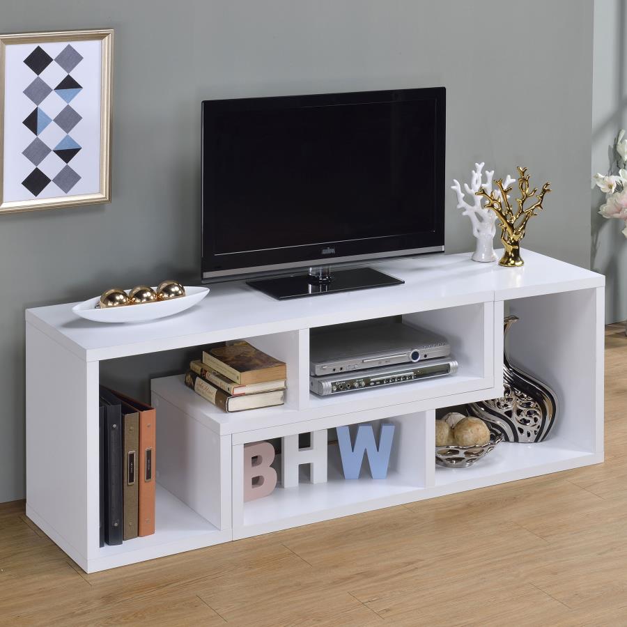 Velma White Bookcase / Tv Stand - furniture place usa