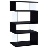 Emelle Black Bookcase - furniture place usa