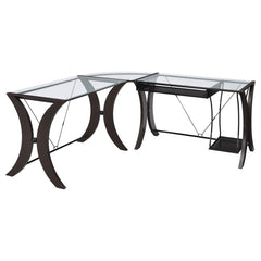 Monterey Brown L-shape Desk - furniture place usa