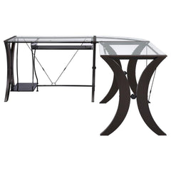 Monterey Brown L-shape Desk - furniture place usa