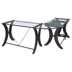 Monterey Brown L-shape Desk - furniture place usa