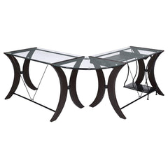 Monterey Brown L-shape Desk - furniture place usa