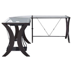 Monterey Brown L-shape Desk - furniture place usa