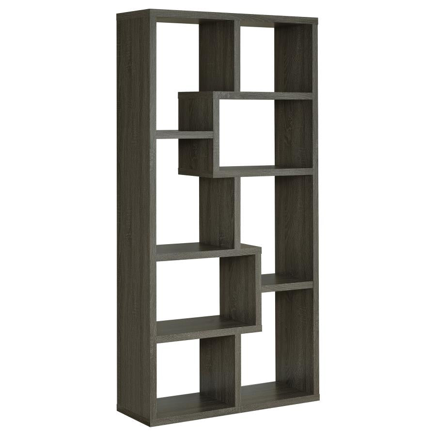 Theo Grey Bookcase - furniture place usa