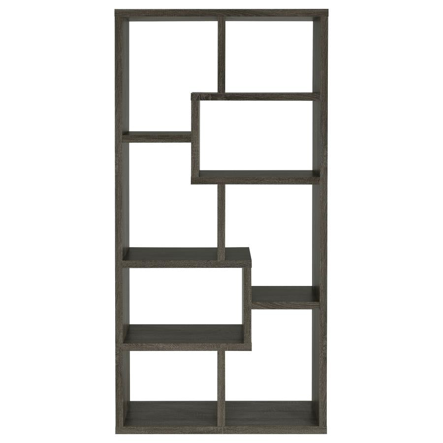 Theo Grey Bookcase - furniture place usa