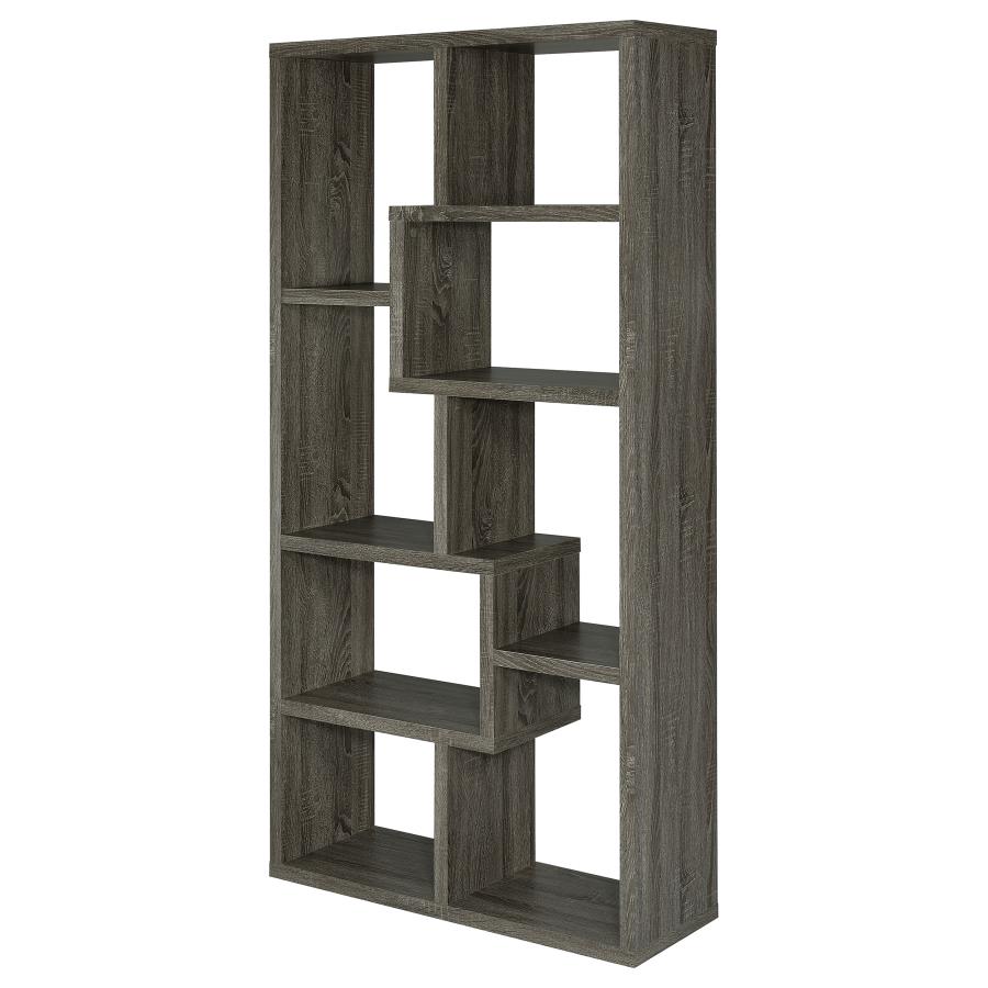 Theo Grey Bookcase - furniture place usa
