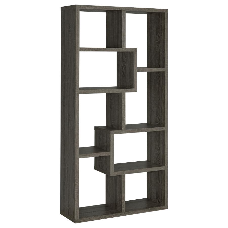 Theo Grey Bookcase - furniture place usa