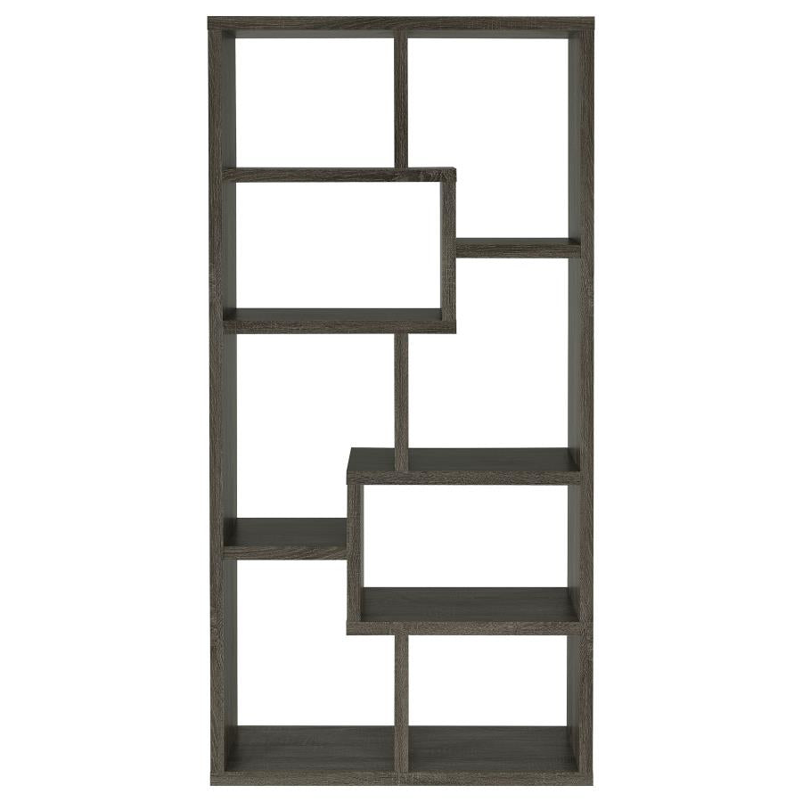 Theo Grey Bookcase - furniture place usa