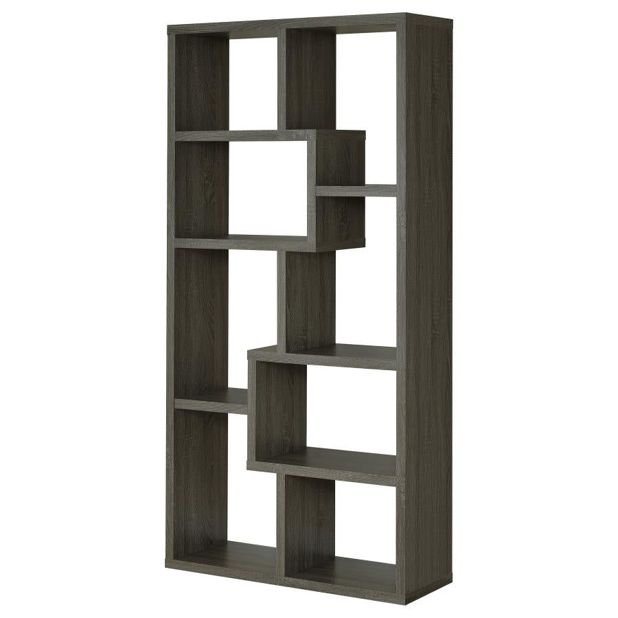 Theo Grey Bookcase - furniture place usa