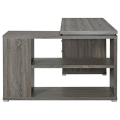 Yvette Grey L-shape Desk - furniture place usa