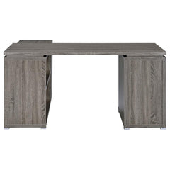 Yvette Grey L-shape Desk - furniture place usa