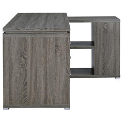 Yvette Grey L-shape Desk - furniture place usa