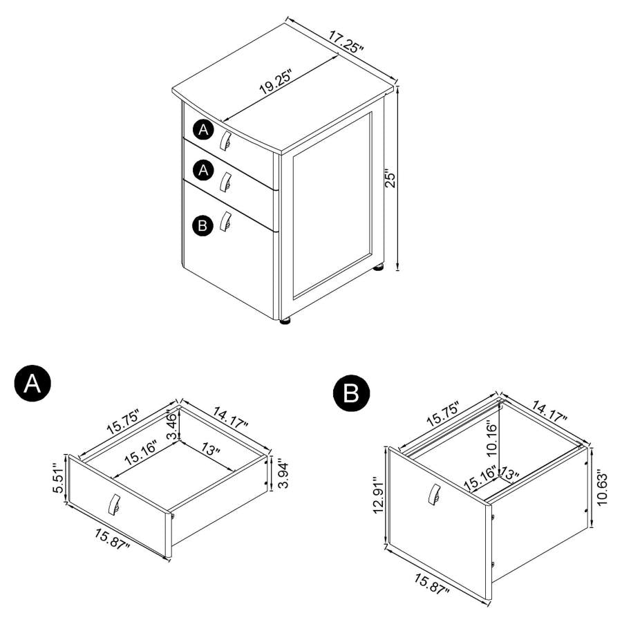 Estrella Brown File Cabinet - furniture place usa