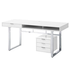Whitman White Computer Desk - furniture place usa