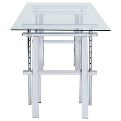 Statham Silver Adjustable Desk - furniture place usa